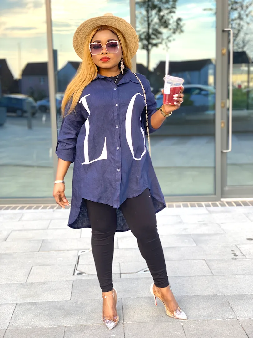 Love Print Linen Shirt