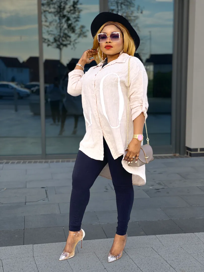 Love Print Linen Shirt
