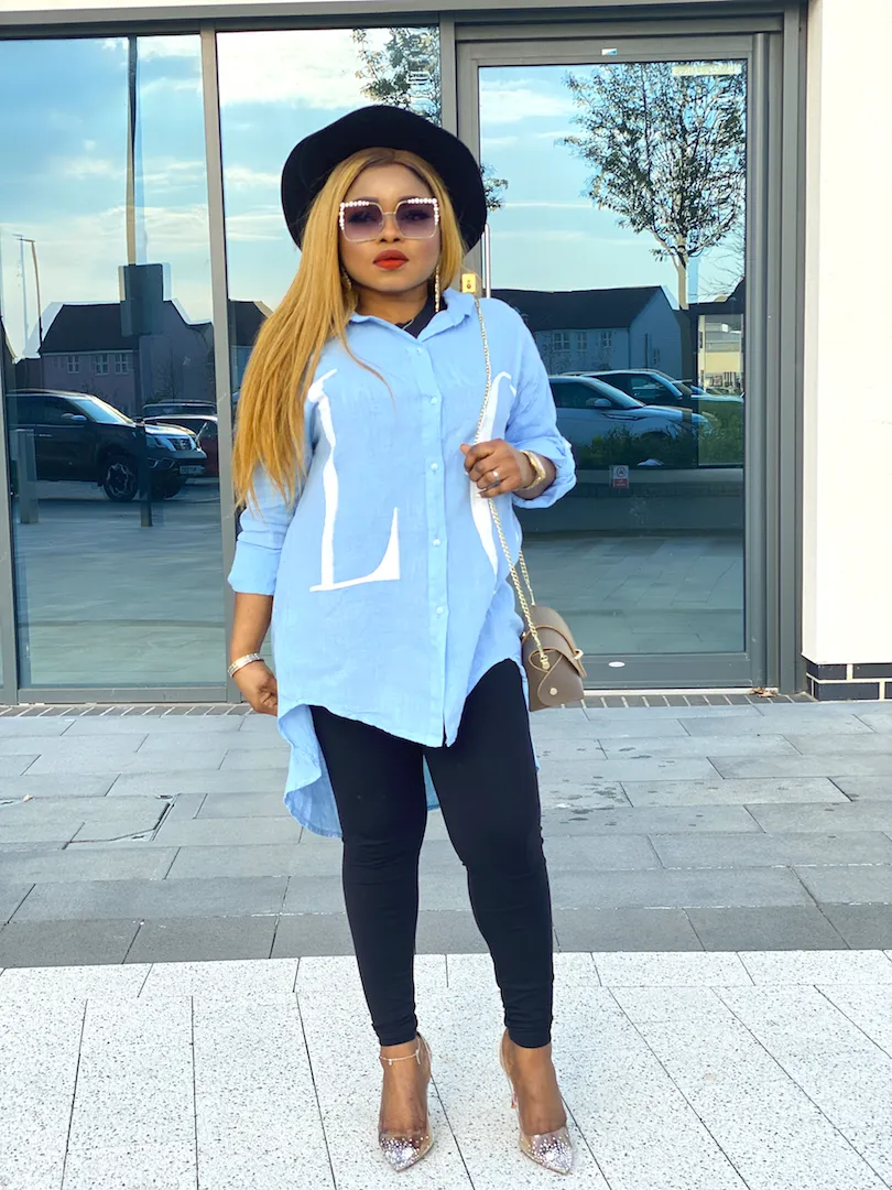 Love Print Linen Shirt