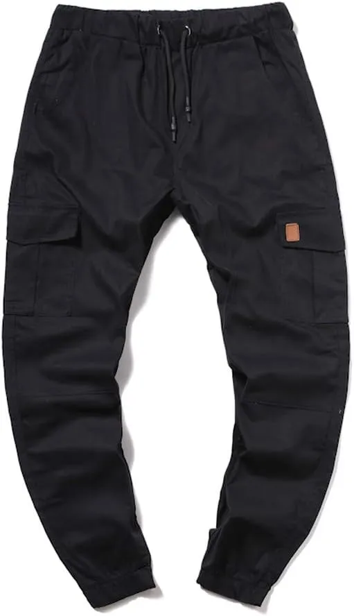 Mens Joggers Cargo Pants Men Fashion Pants Sweatpants Casual Work Chino Pants Drawstring Cargo Pants Hiking Outdoor Pants