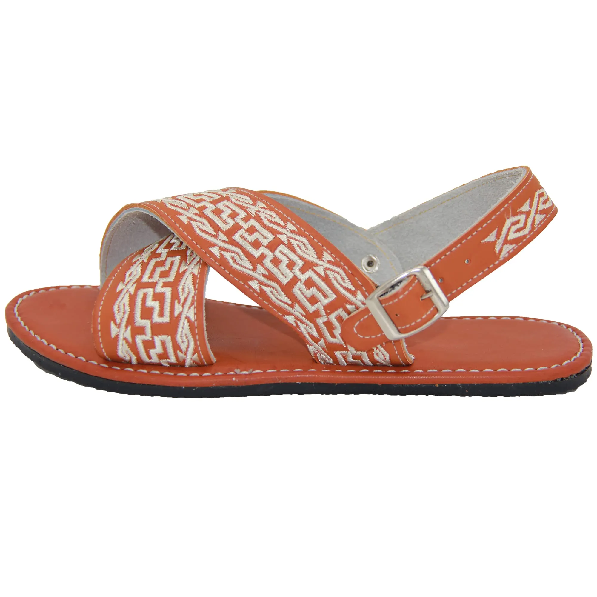 Men’s Mexican Huarache Leather Embroidered Sandal