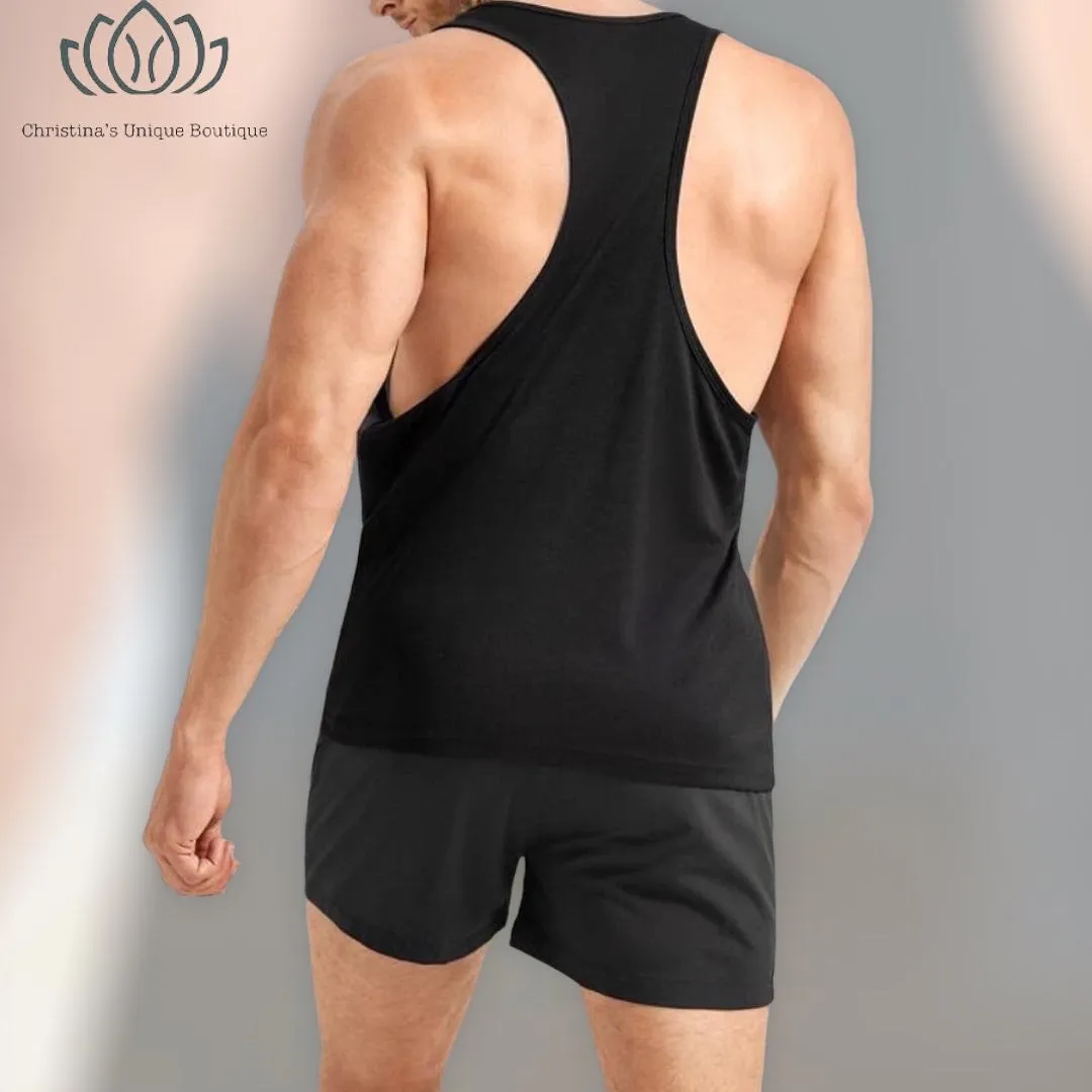 Men’s ombré print sports tank top