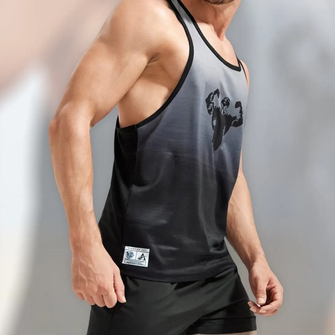 Men’s ombré print sports tank top