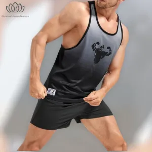 Men’s ombré print sports tank top