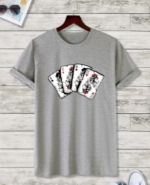 Men’s playing card print tee