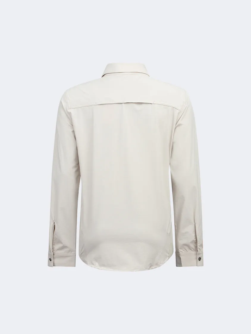 Oil And Gaz Convertible Unisex Hiking Shirt Beige