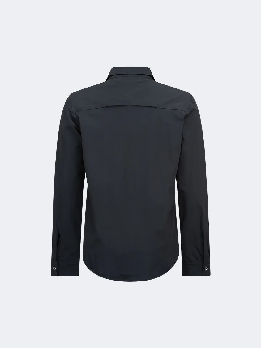 Oil And Gaz Convertible Unisex Hiking Shirt Black
