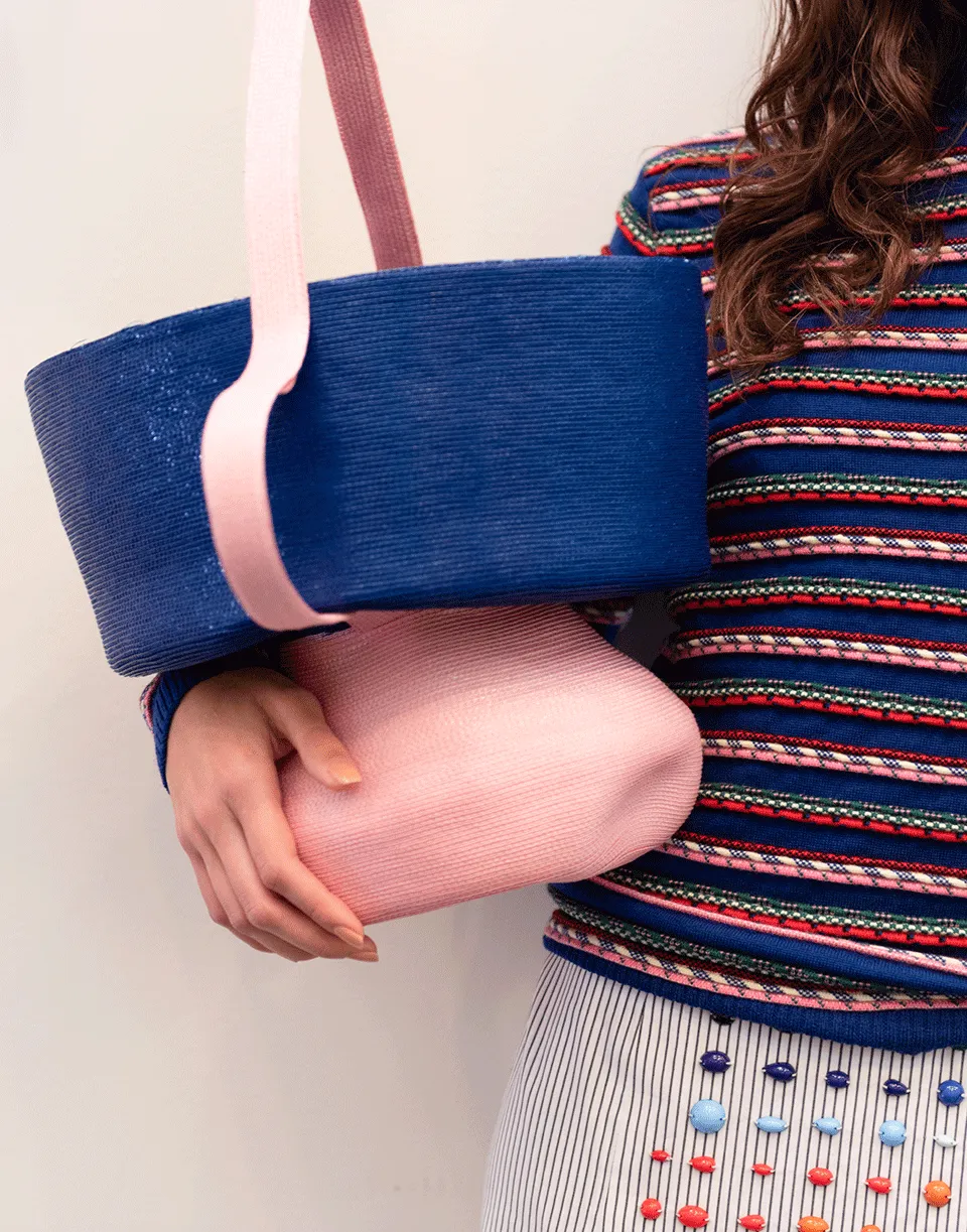 Pink And Blue Jug Bag