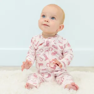 Pink Western Boots Convertible Romper