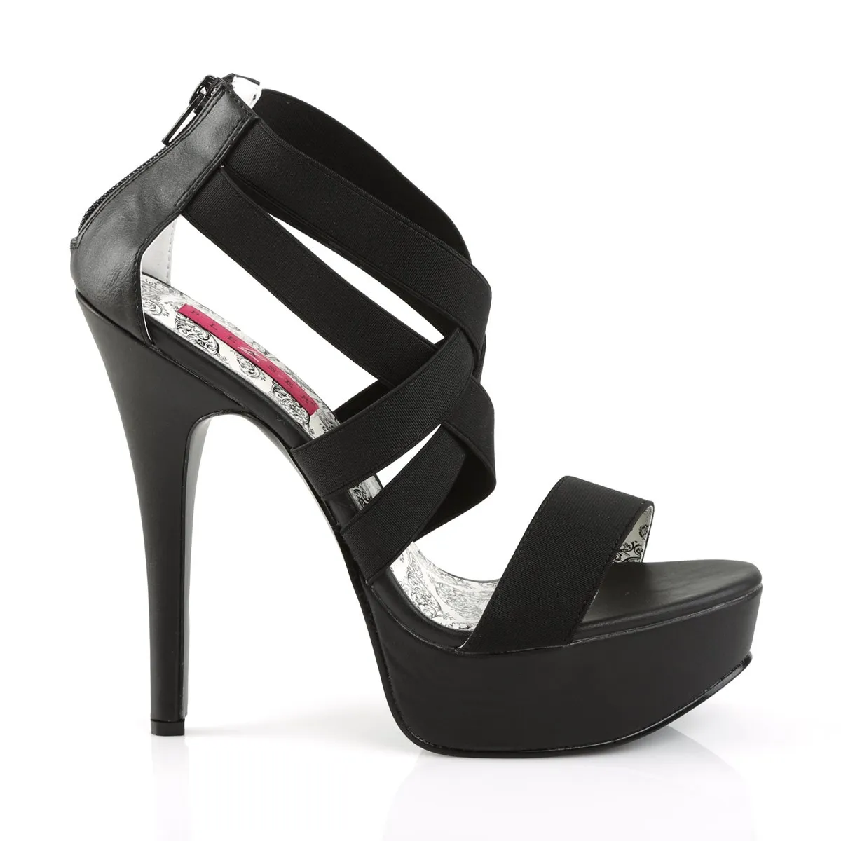Pleaser Pink Label Teeze-47W-Black-Size 12-Clearance