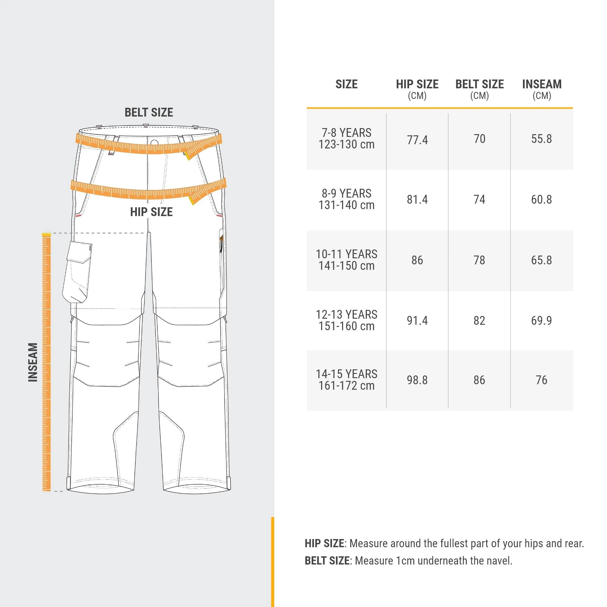 Quechua Kids MH500 Convertible Hiking Pants - Ages 7-15