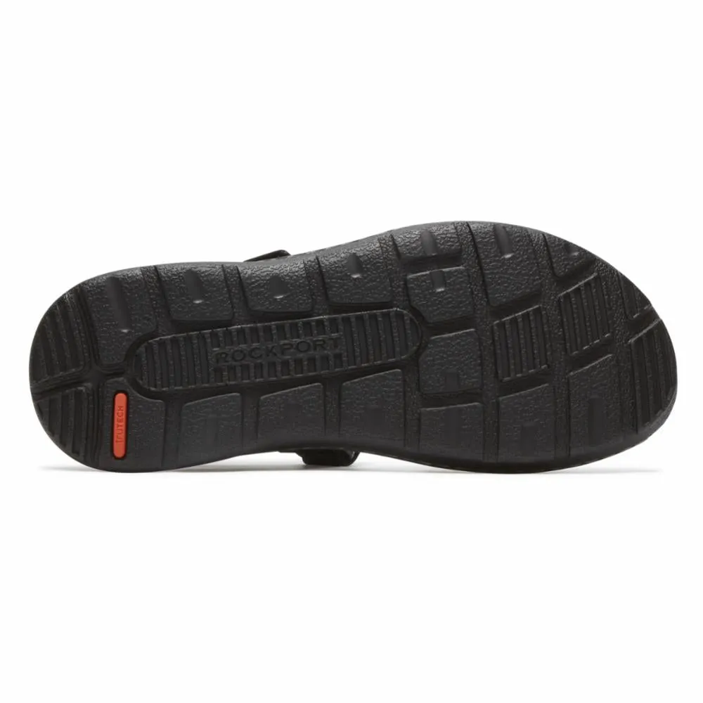 Rockport Men DARWYN QTR STRAP BLACK/LEATHER
