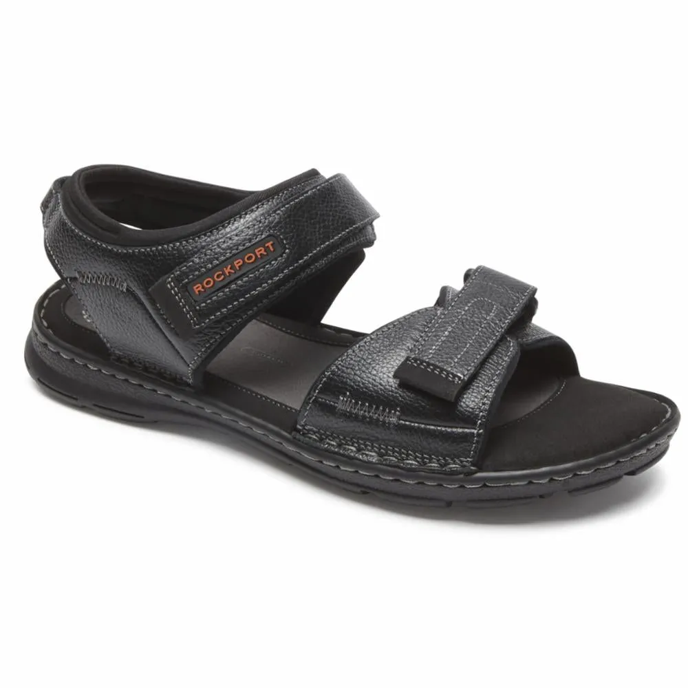 Rockport Men DARWYN QTR STRAP BLACK/LEATHER