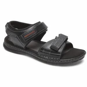 Rockport Men DARWYN QTR STRAP BLACK/LEATHER