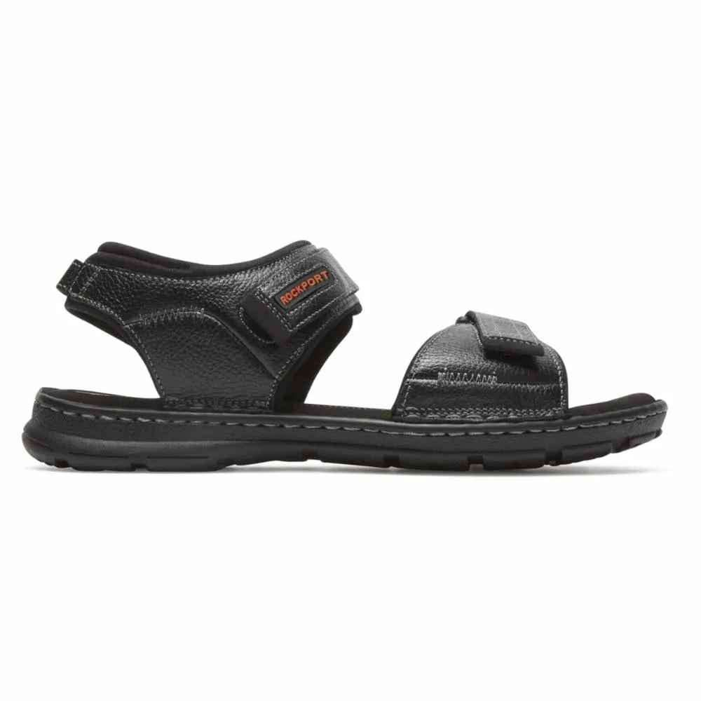 Rockport Men DARWYN QTR STRAP BLACK/LEATHER