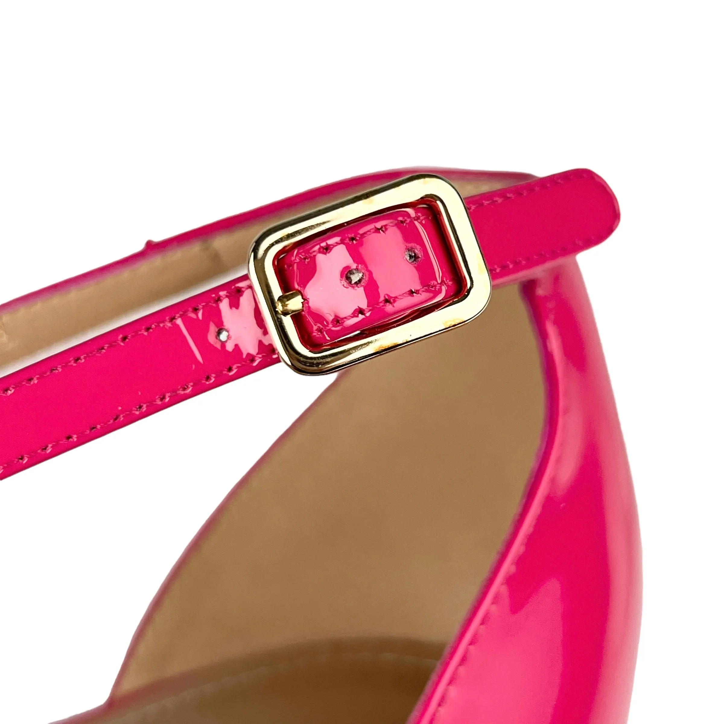 Salvatore Ferragamo Framboise 'Gavina' Patent Leather Sandals