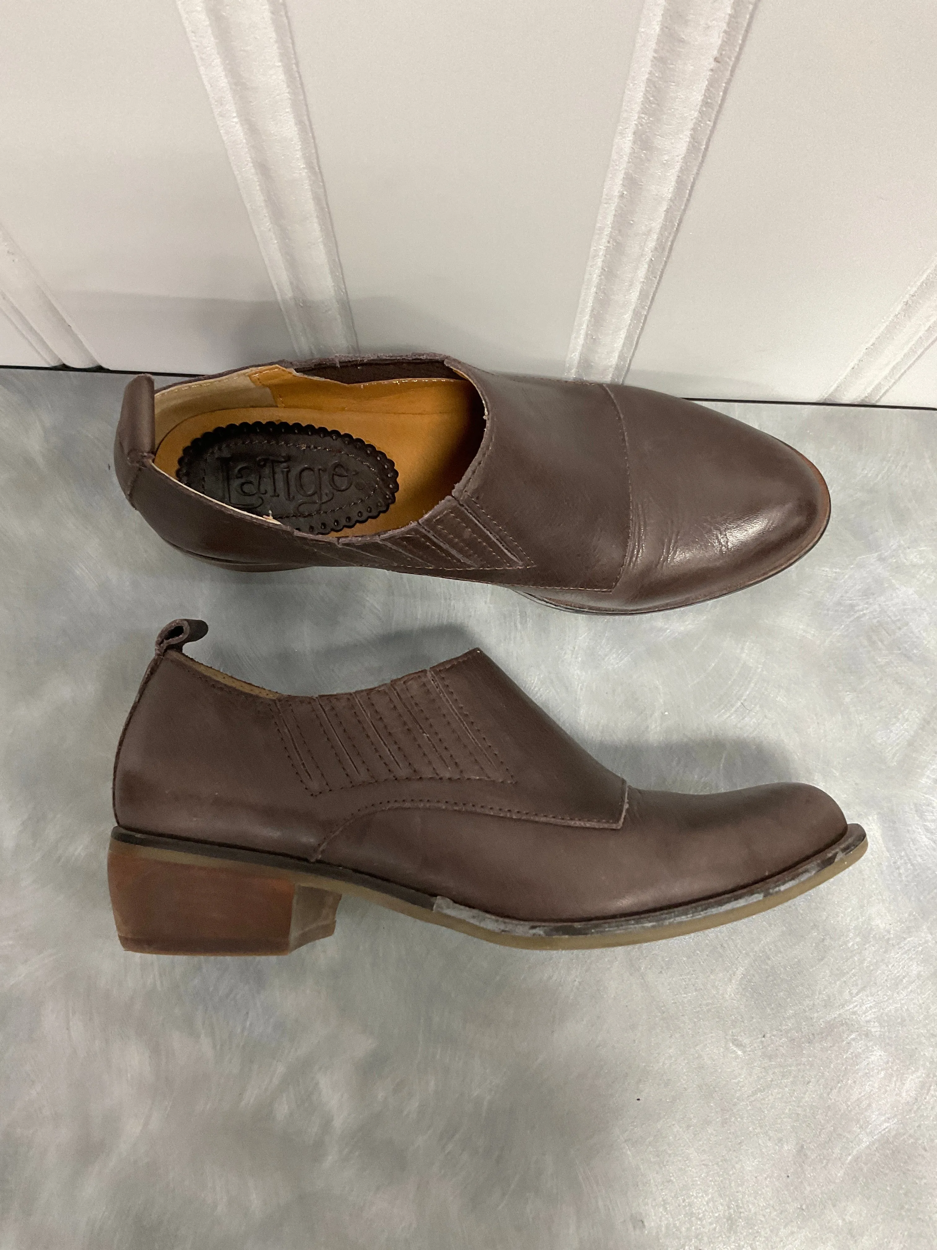 Shoes Heels Block By Clothes Mentor In Brown, Size:6