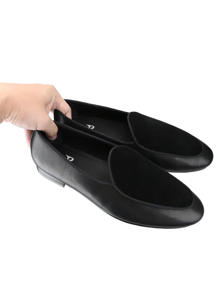 Summer new export European and American imported cowhide men's slip-on loafers British classic smoking shoes large size