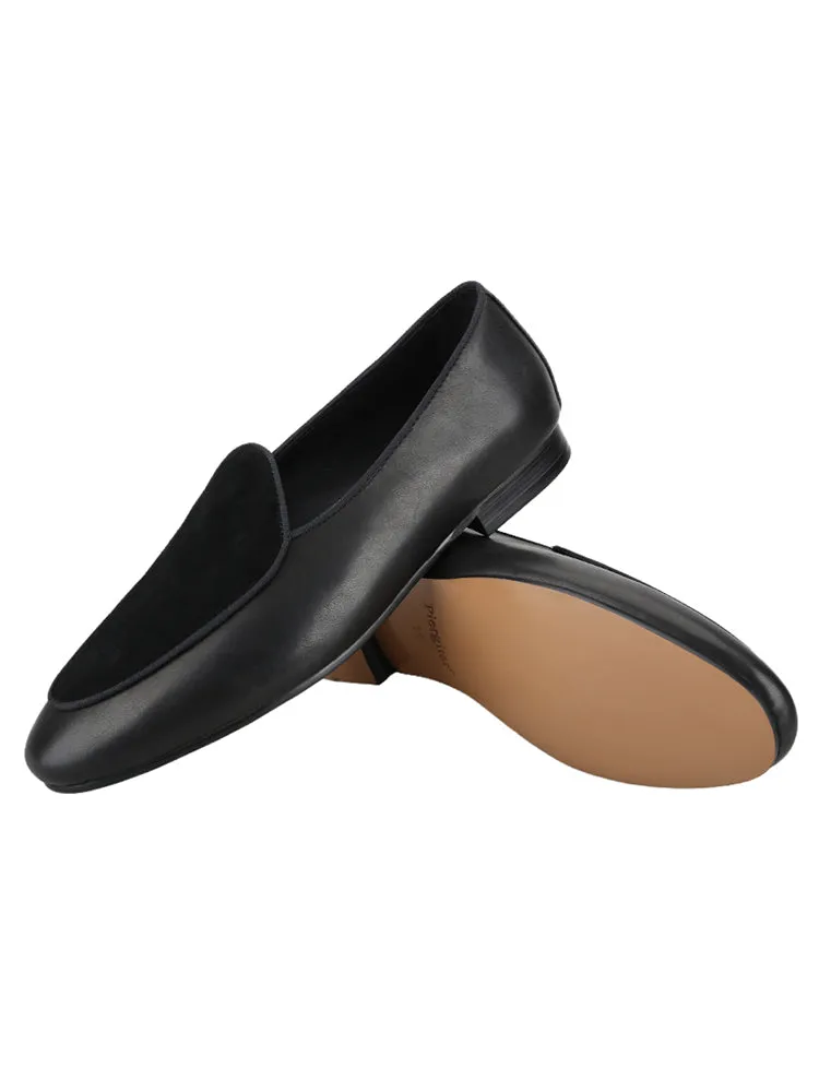 Summer new export European and American imported cowhide men's slip-on loafers British classic smoking shoes large size
