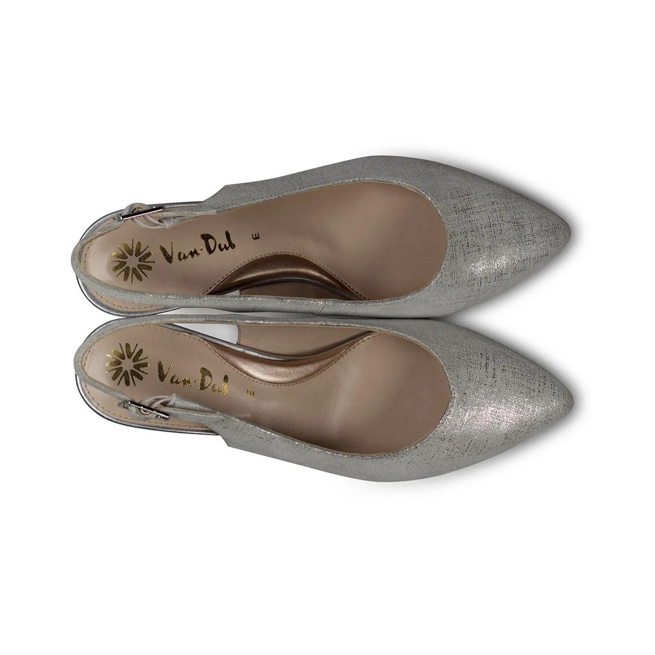 Van Dal Dene 3142 0005 Ladies White Linen Leather Slingback Heels