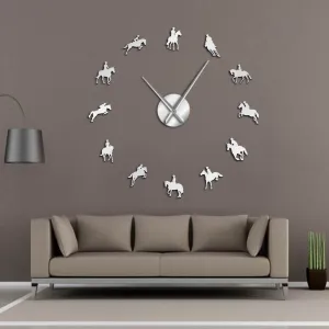 wall clock equestrianism diy equestrian usa horseriding wall clocks ✈️ free.shipping