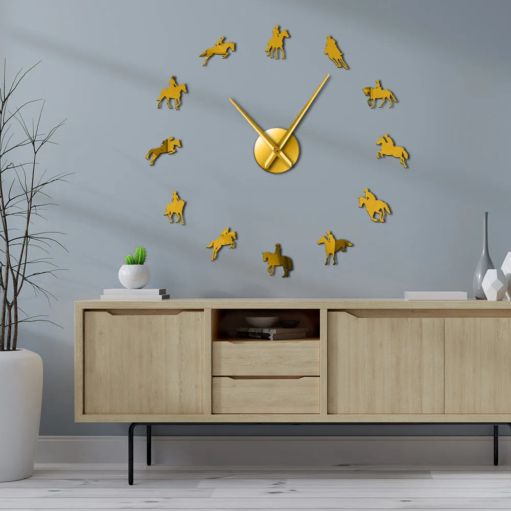 wall clock equestrianism diy equestrian usa horseriding wall clocks ✈️ free.shipping