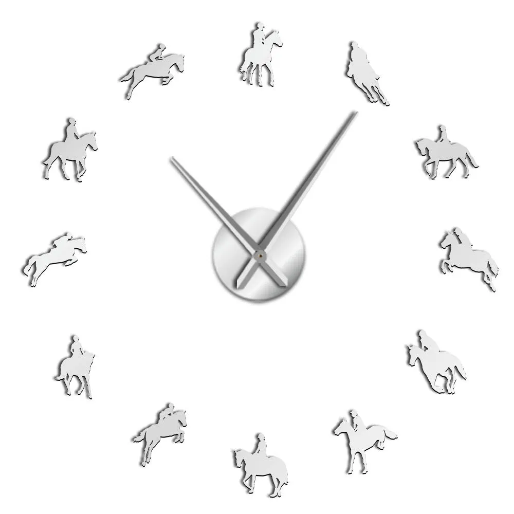wall clock equestrianism diy equestrian usa horseriding wall clocks ✈️ free.shipping