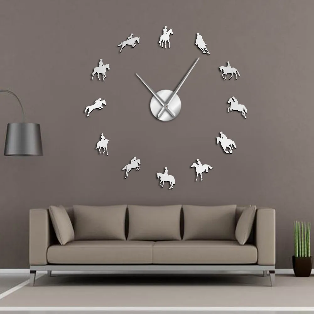 wall clock equestrianism diy equestrian usa horseriding wall clocks ✈️ free.shipping