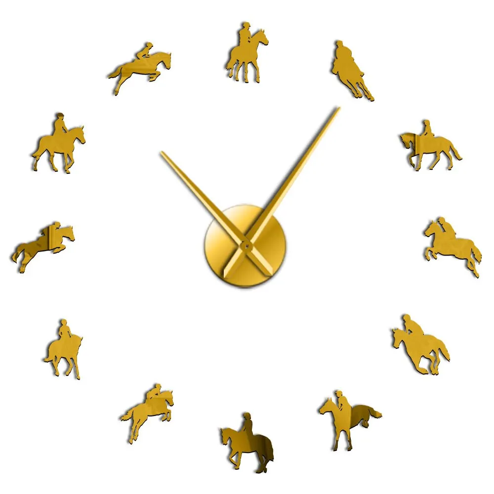 wall clock equestrianism diy equestrian usa horseriding wall clocks ✈️ free.shipping