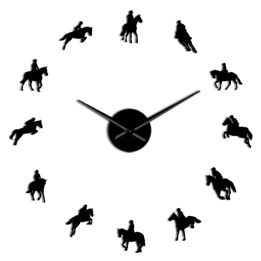 wall clock equestrianism diy equestrian usa horseriding wall clocks ✈️ free.shipping