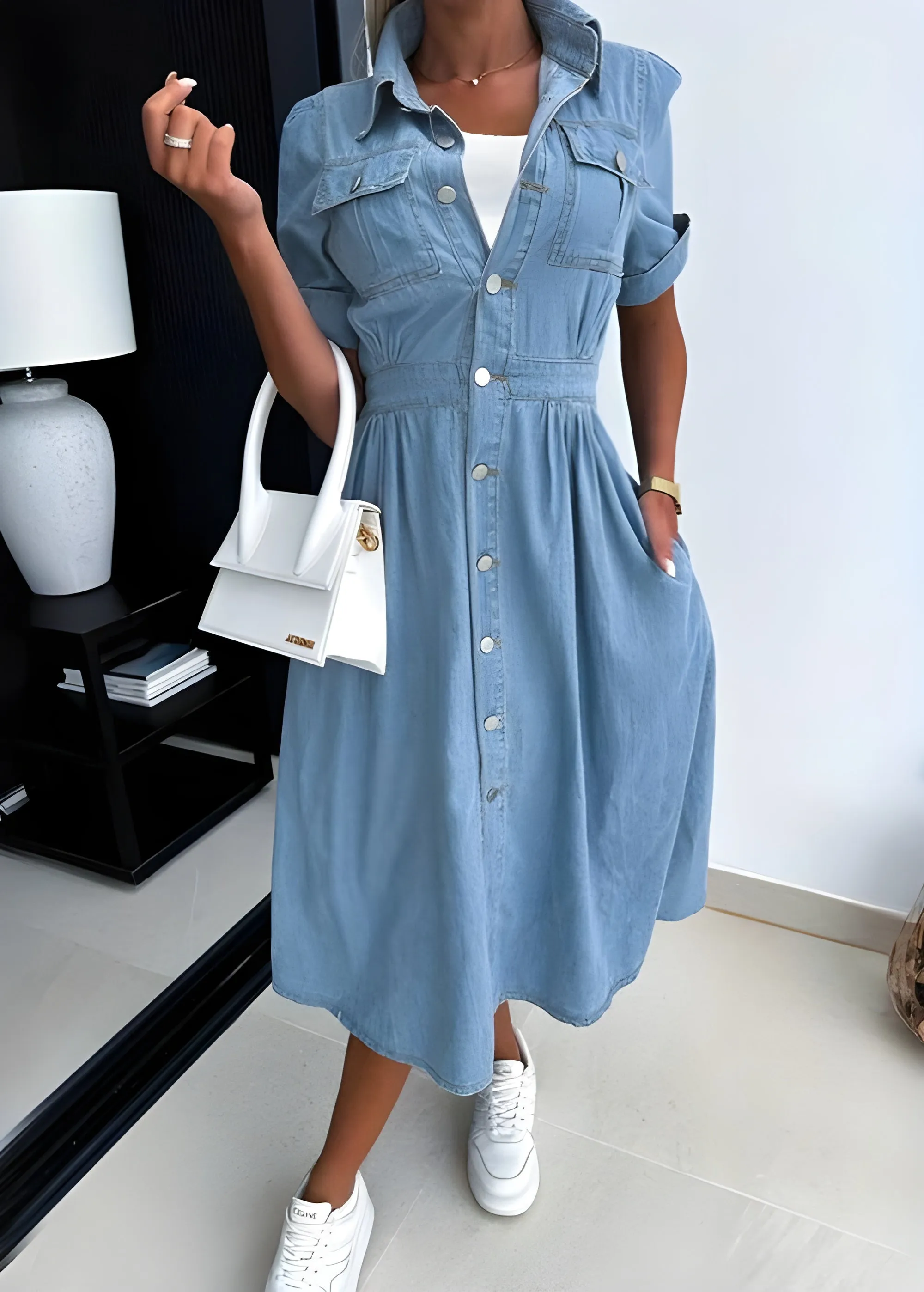 Zoe™  | Elegant Denim Dress