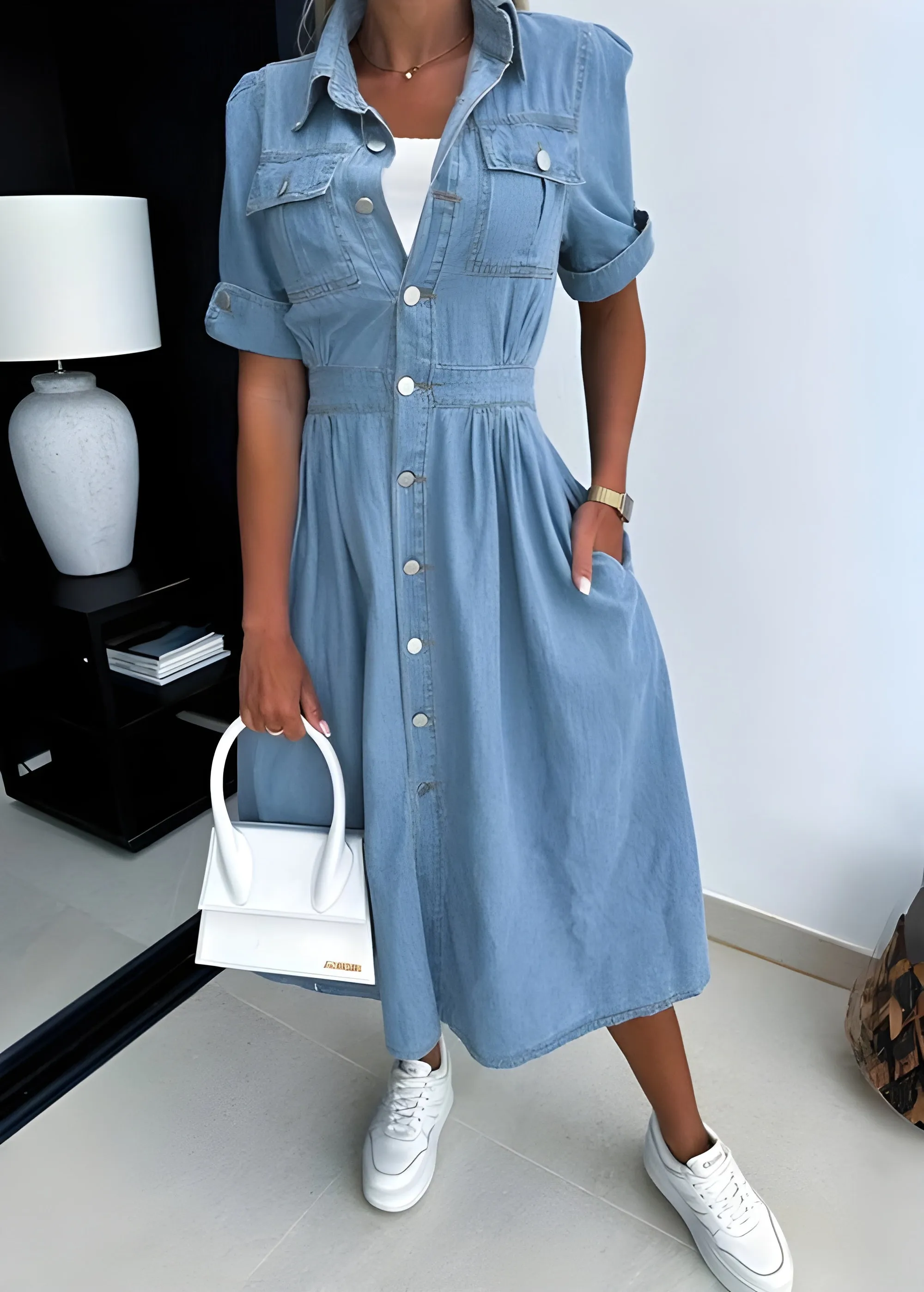 Zoe™  | Elegant Denim Dress